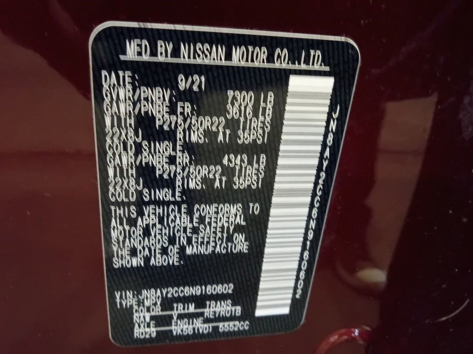 2022 Nissan Armada Platinum