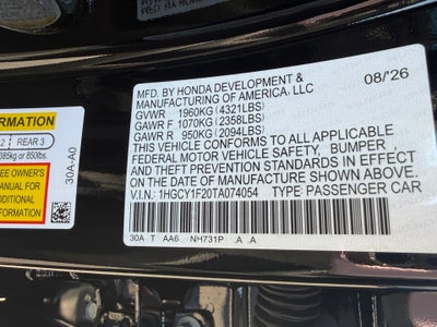 2026 Honda Accord Sedan LX
