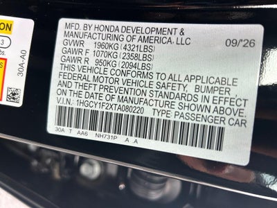 2026 Honda Accord Sedan LX