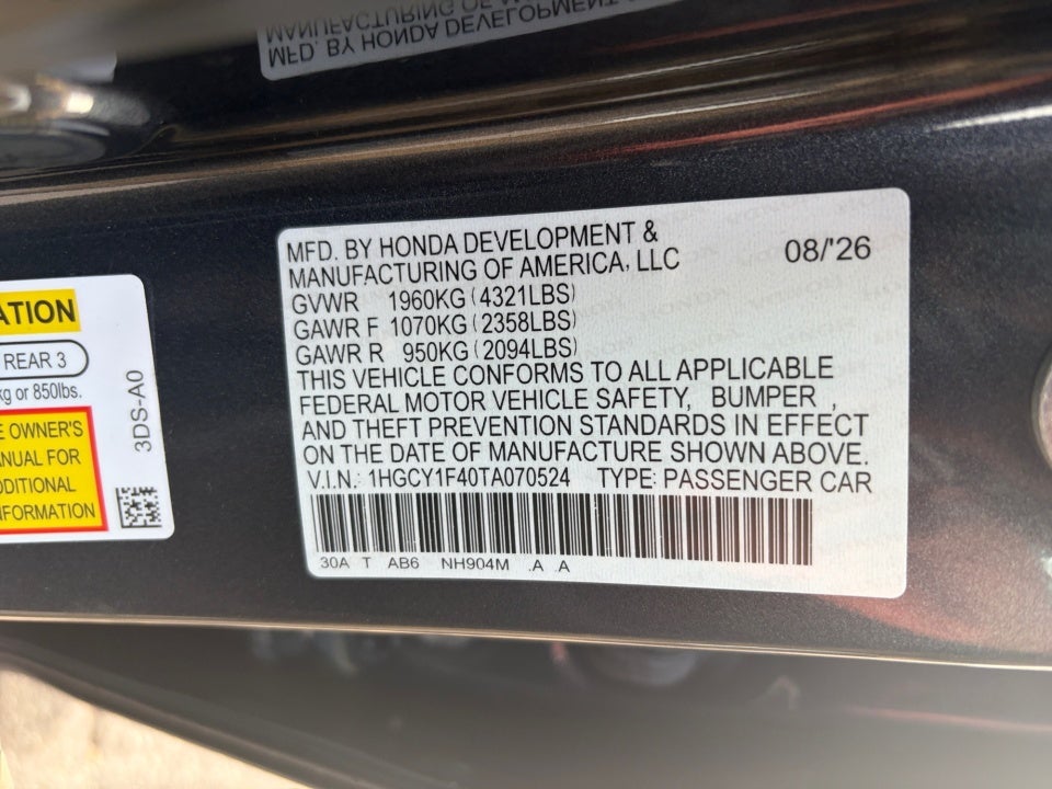 2026 Honda Accord Sedan SE