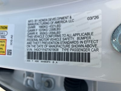 2026 Honda Accord Sedan SE