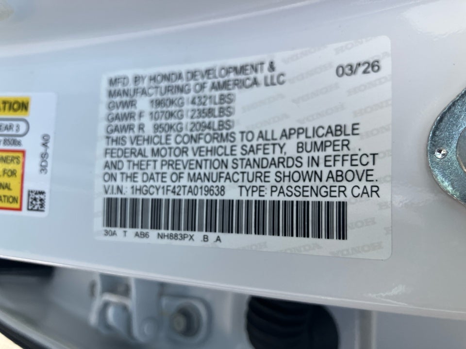 2026 Honda Accord Sedan SE
