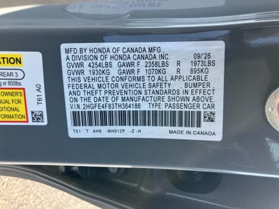 2026 Honda Civic Hybrid Sport