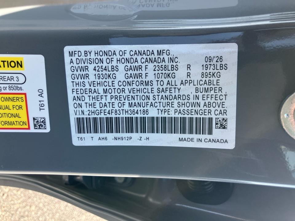 2026 Honda Civic Hybrid Sport