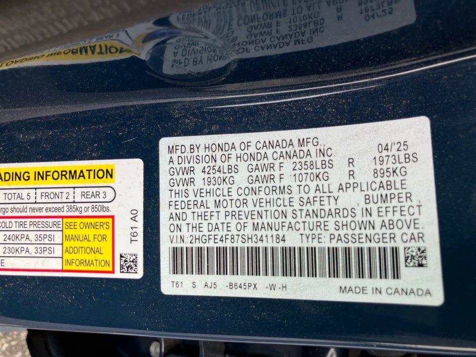 2025 Honda Civic Hybrid Sport Touring