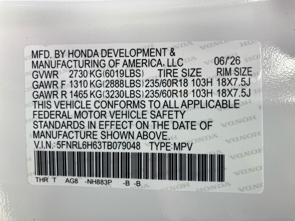 2026 Honda Odyssey EX-L
