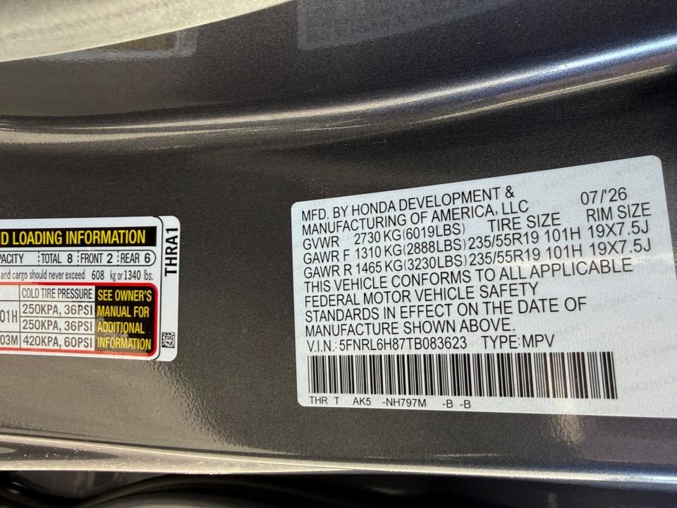2026 Honda Odyssey Touring
