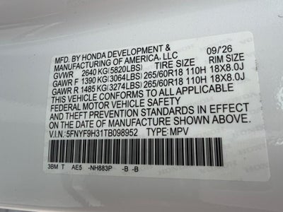 2026 Honda Passport RTL