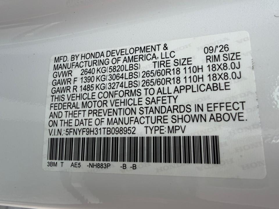 2026 Honda Passport RTL