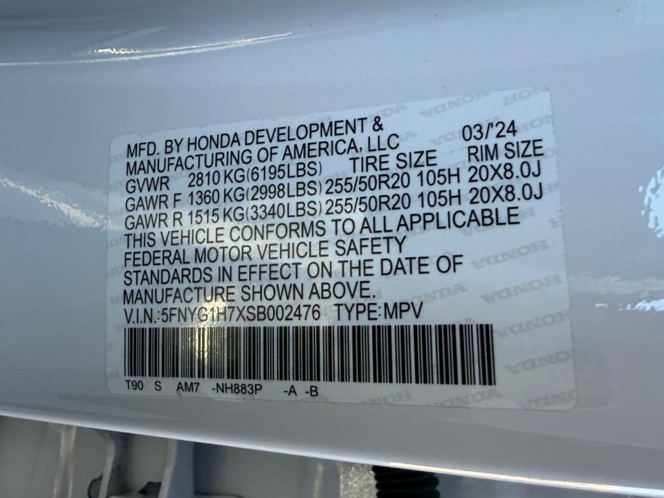 2025 Honda Pilot Touring