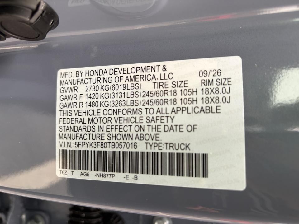 2026 Honda Ridgeline Black Edition