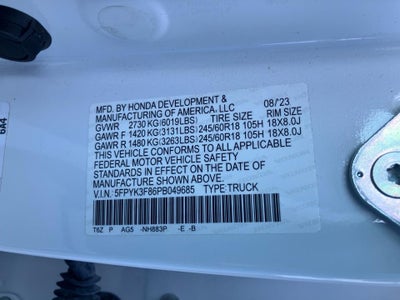 2023 Honda Ridgeline Black Edition