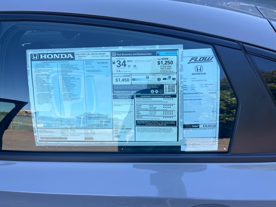 2026 Honda Civic Hatchback Sport