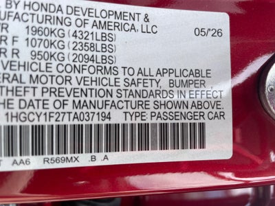 2026 Honda Accord Sedan LX
