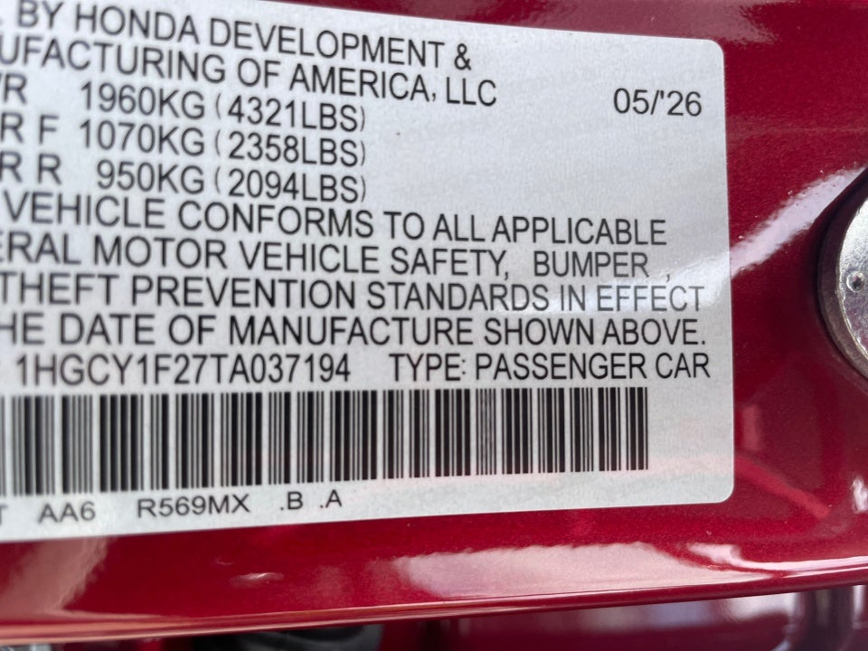 2026 Honda Accord Sedan LX