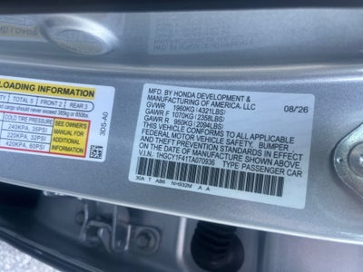 2026 Honda Accord Sedan SE