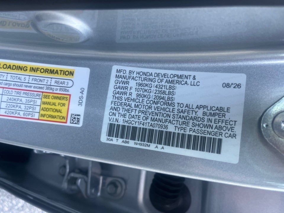 2026 Honda Accord Sedan SE