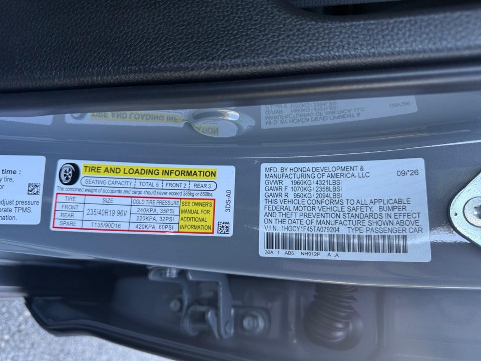 2026 Honda Accord Sedan SE
