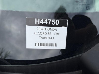 2026 Honda Accord Sedan SE