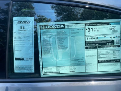 2026 Honda Accord Sedan SE