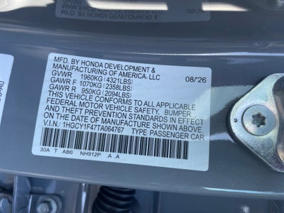 2026 Honda Accord Sedan SE