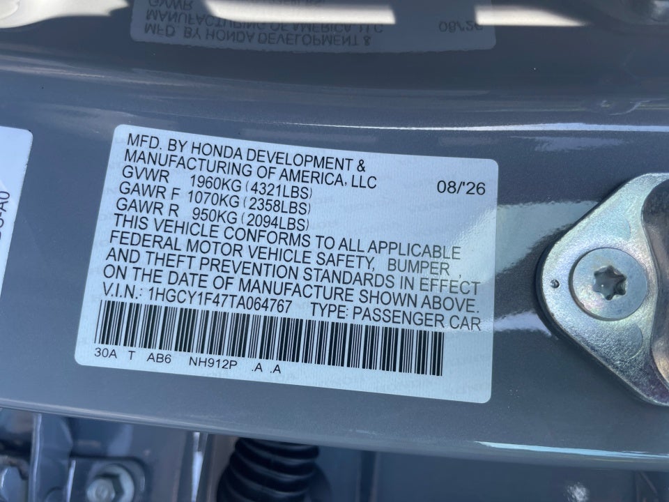 2026 Honda Accord Sedan SE