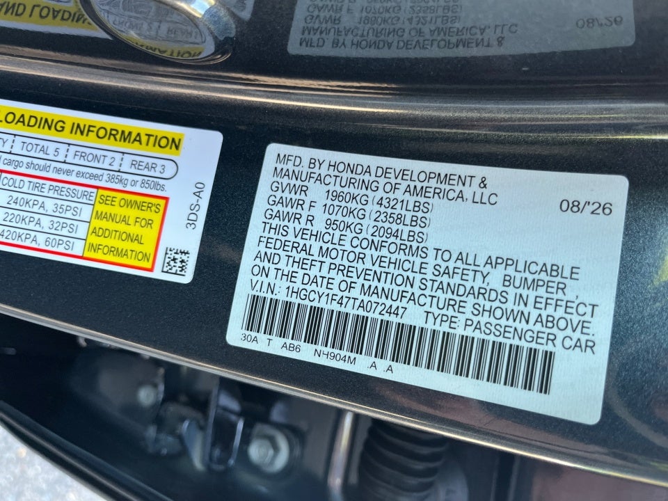2026 Honda Accord Sedan SE