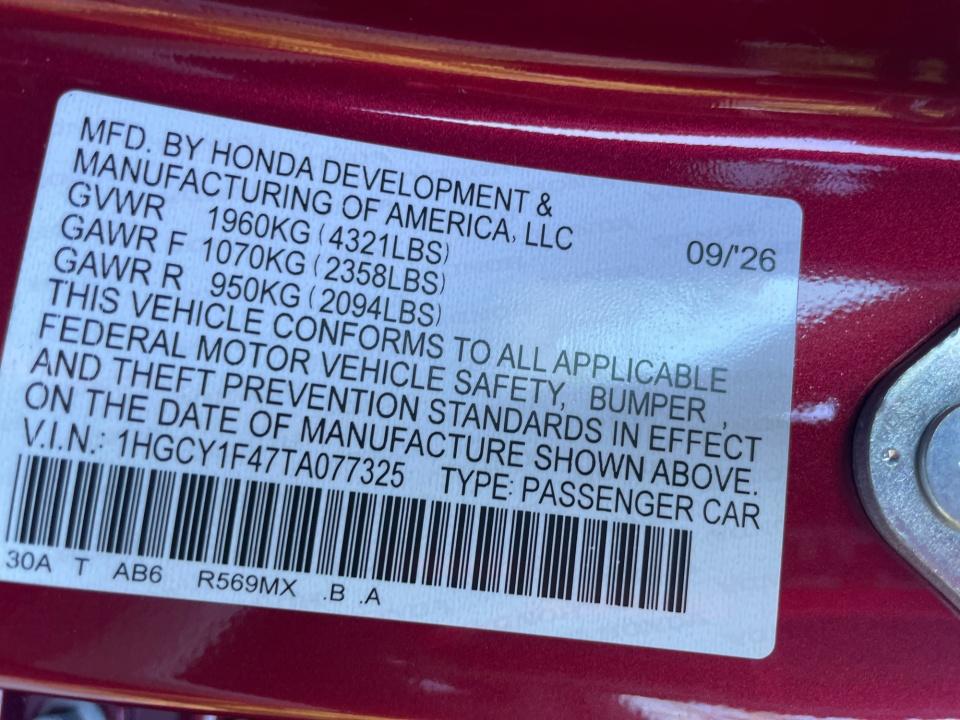 2026 Honda Accord Sedan SE