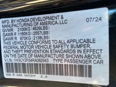 2024 Honda Accord Hybrid Sport