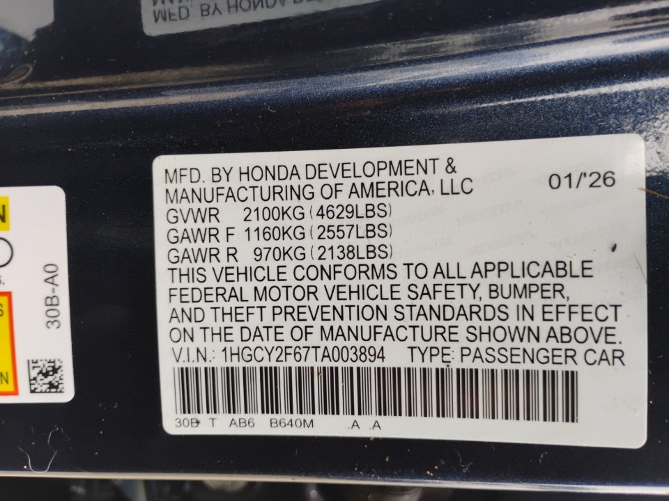 2026 Honda Accord Hybrid EX-L