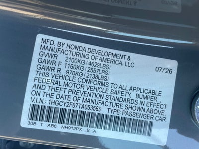 2026 Honda Accord Hybrid EX-L