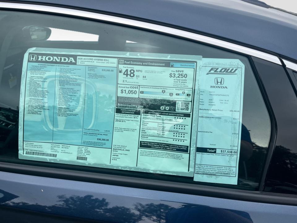 2026 Honda Accord Hybrid EX-L