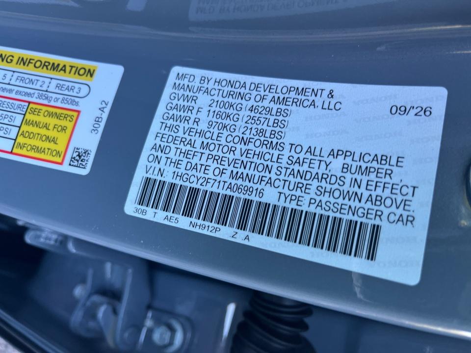 2026 Honda Accord Hybrid Sport-L