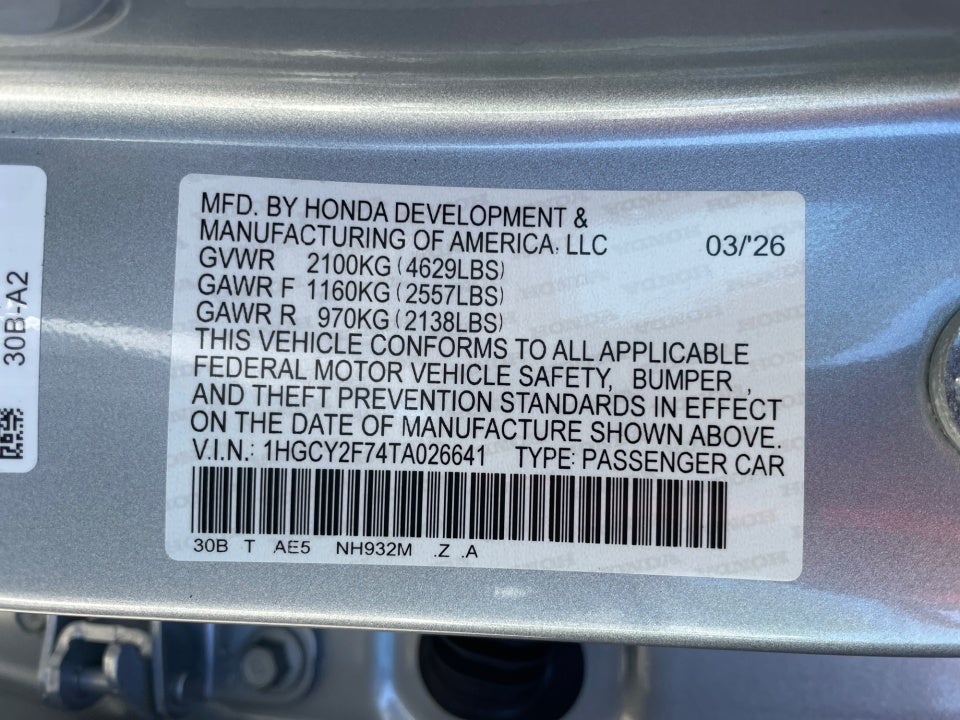 2026 Honda Accord Hybrid Sport-L