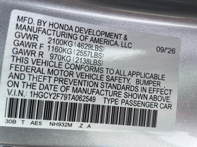 2026 Honda Accord Hybrid Sport-L