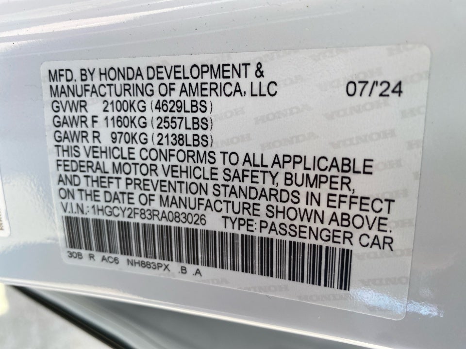 2024 Honda Accord Hybrid Touring