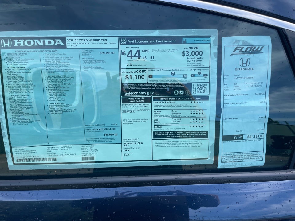 2026 Honda Accord Hybrid Touring