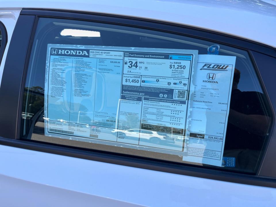 2026 Honda Civic Sedan Sport