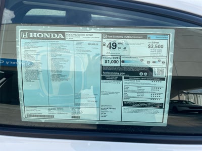 2026 Honda Civic Hybrid Sport