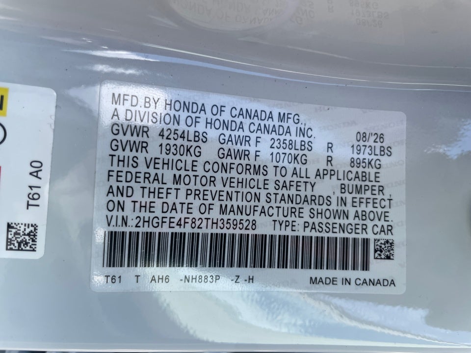 2026 Honda Civic Hybrid Sport