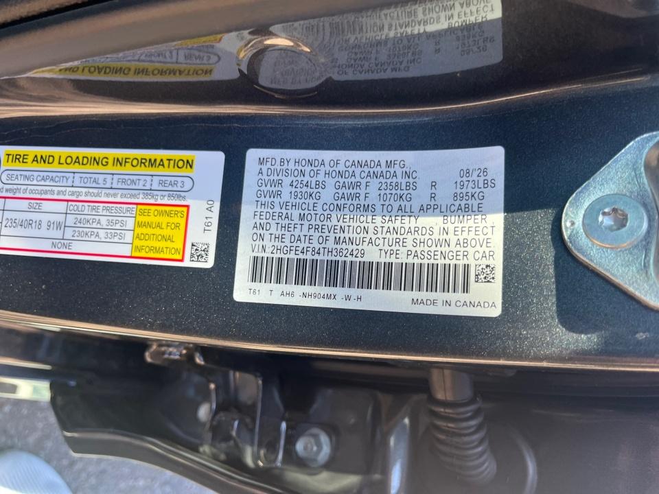 2026 Honda Civic Hybrid Sport
