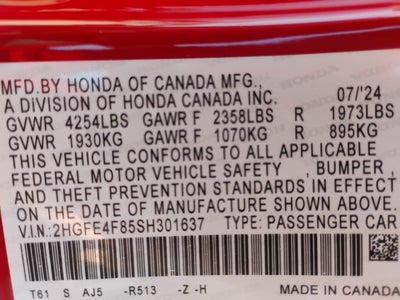 2025 Honda Civic Hybrid Sport Touring