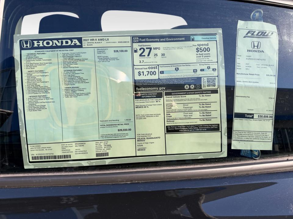 2027 Honda HR-V LX