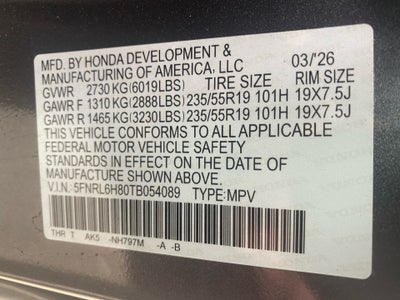 2026 Honda Odyssey Touring