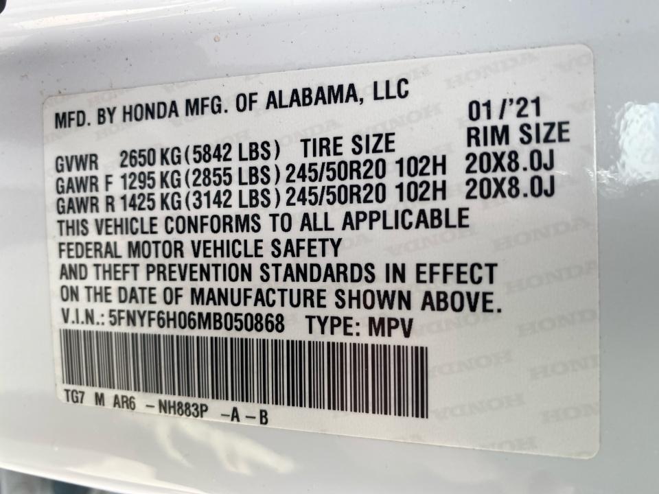 2021 Honda Pilot Elite