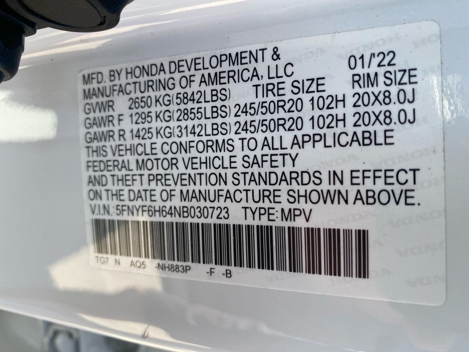 2022 Honda Pilot Touring 7-Passenger