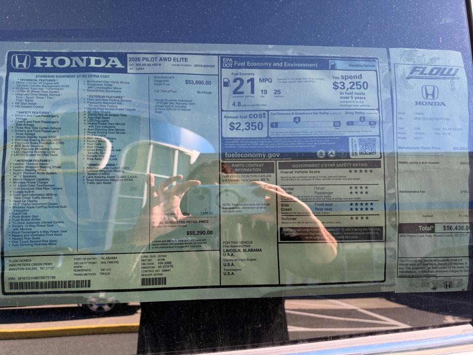 2026 Honda Pilot Elite