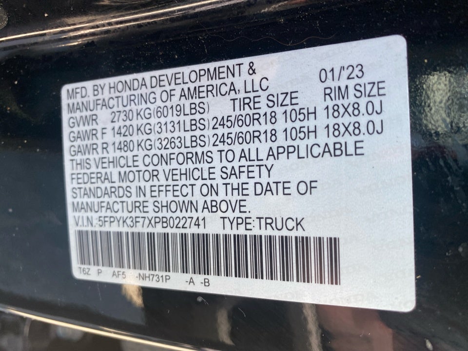 2023 Honda Ridgeline RTL-E