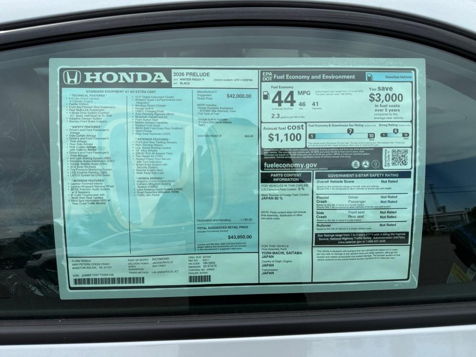 2026 Honda Prelude 2-Tone