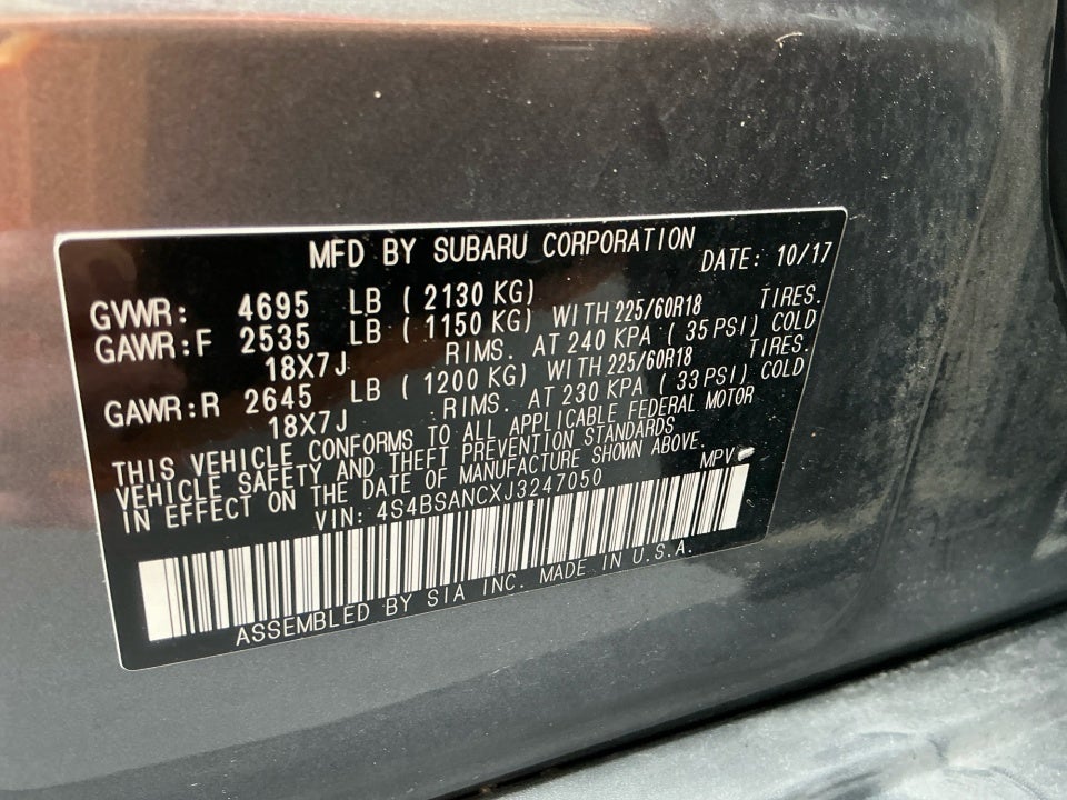 2018 Subaru Outback Limited